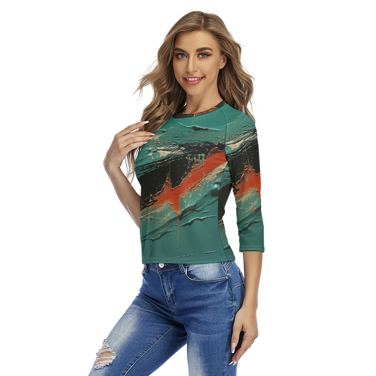 All-Over Print Women's Raglan Sleeves T-shirts