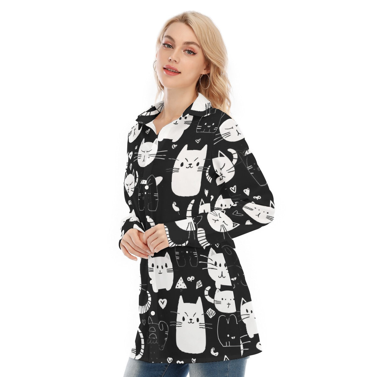 All-Over Print Women's Long Shirt