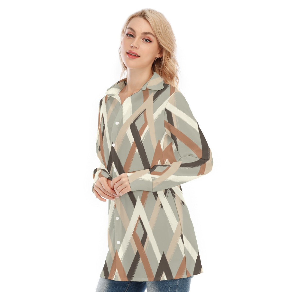 All-Over Print Women's Long Shirt