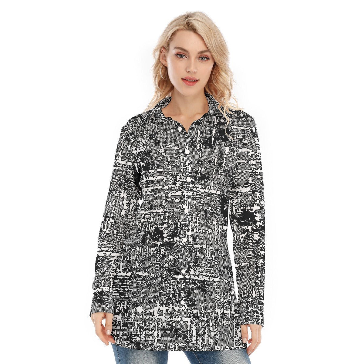 All-Over Print Women's Long Shirt