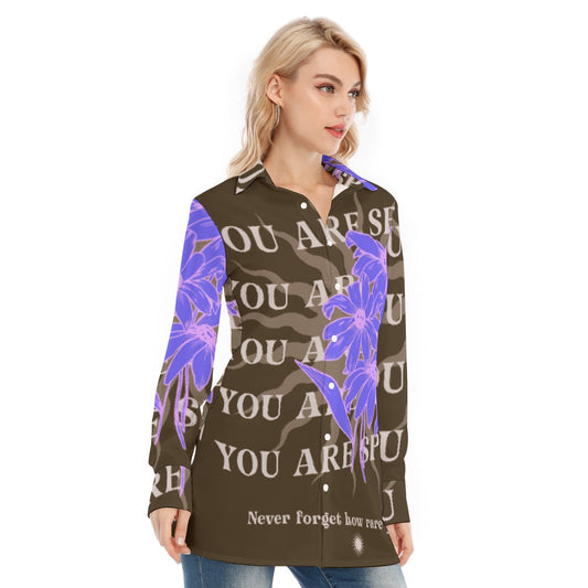 All-Over Print Women's Long Shirt