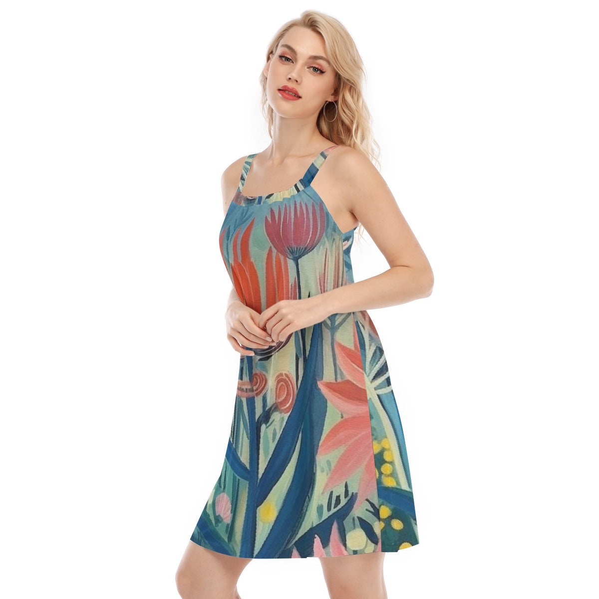 All-Over Print Women's Sleeveless Cami Dress