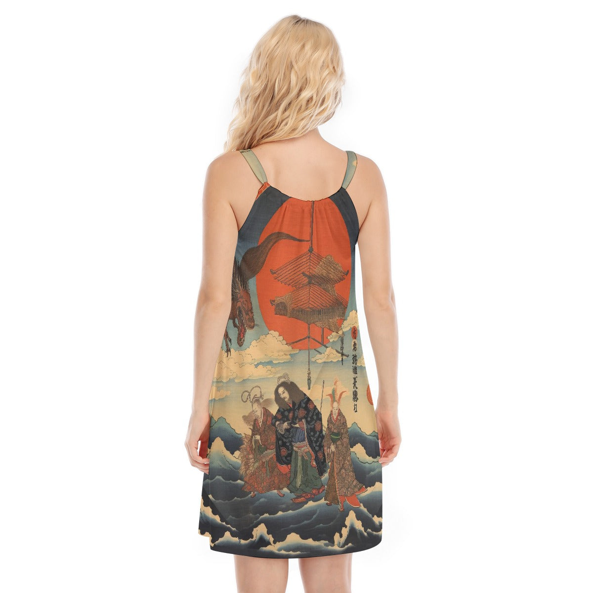 All-Over Print Women's O-neck Cami Dress