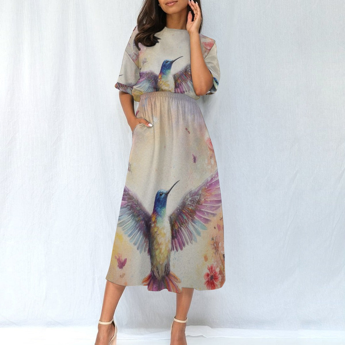 All-Over Print Women's Elastic Waist Dress