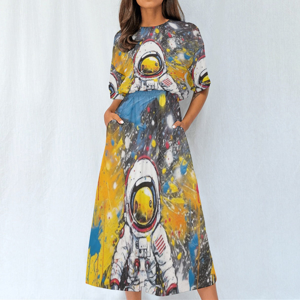 All-Over Print Women's Elastic Waist Dress