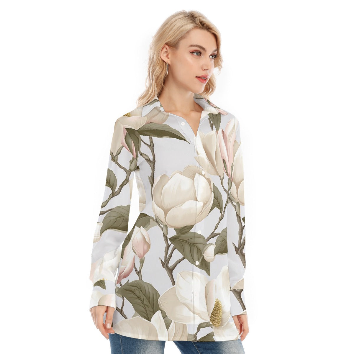 All-Over Print Women's Long Shirt