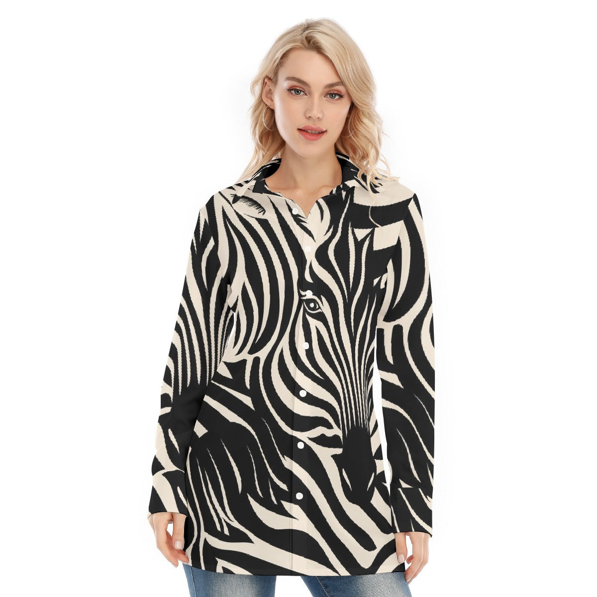 All-Over Print Women's Long Shirt