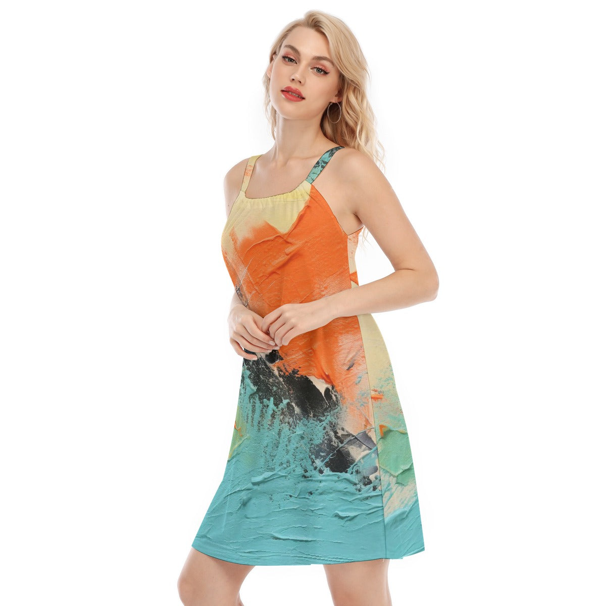 All-Over Print Women's O-neck Cami Dress