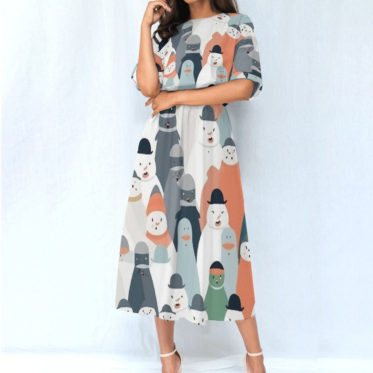 All-Over Print Women's Elastic Waist Dress