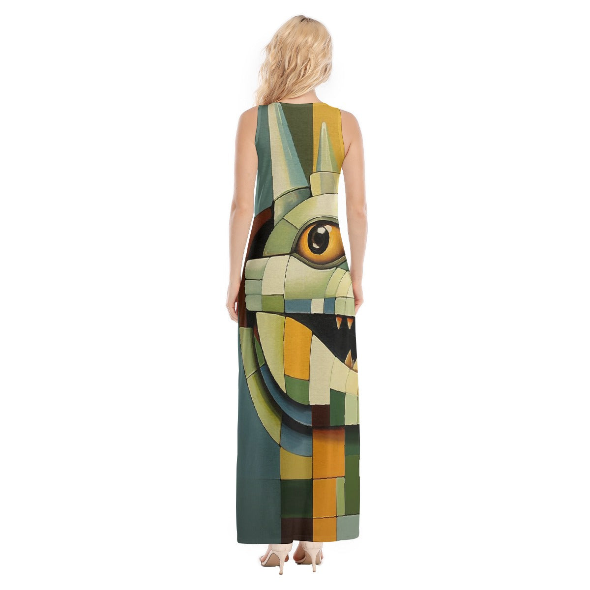 All-Over Print Women's Vest Dress | Length To Ankle