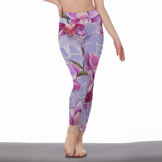 All-Over Print Women's High Waist Leggings | Side Stitch Closure