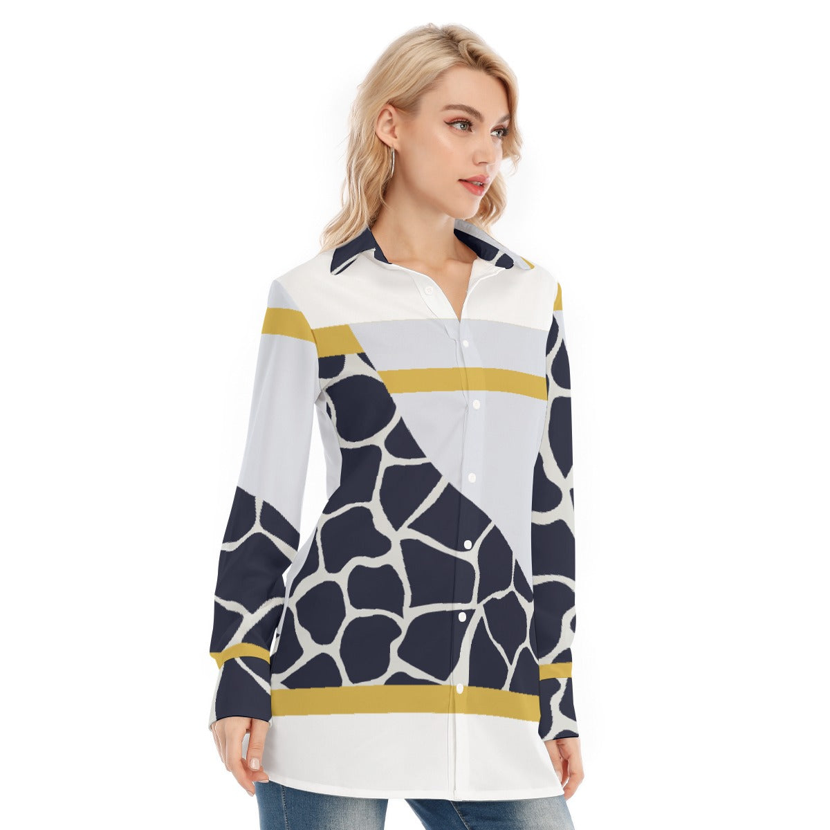 All-Over Print Women's Long Shirt