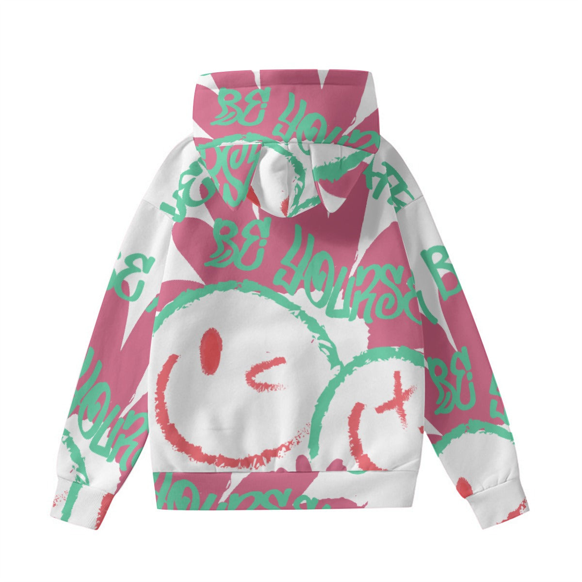 All-Over Print Women’s Hoodie With Decorative Ears