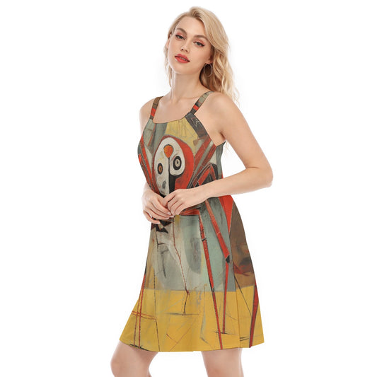 All-Over Print Women's O-neck Cami Dress