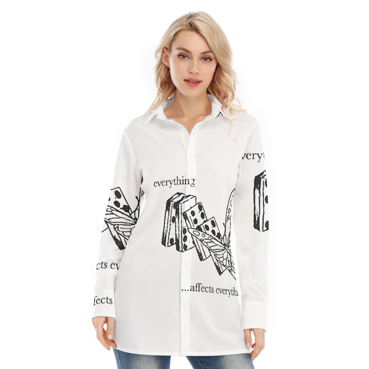 All-Over Print Women's Long Shirt