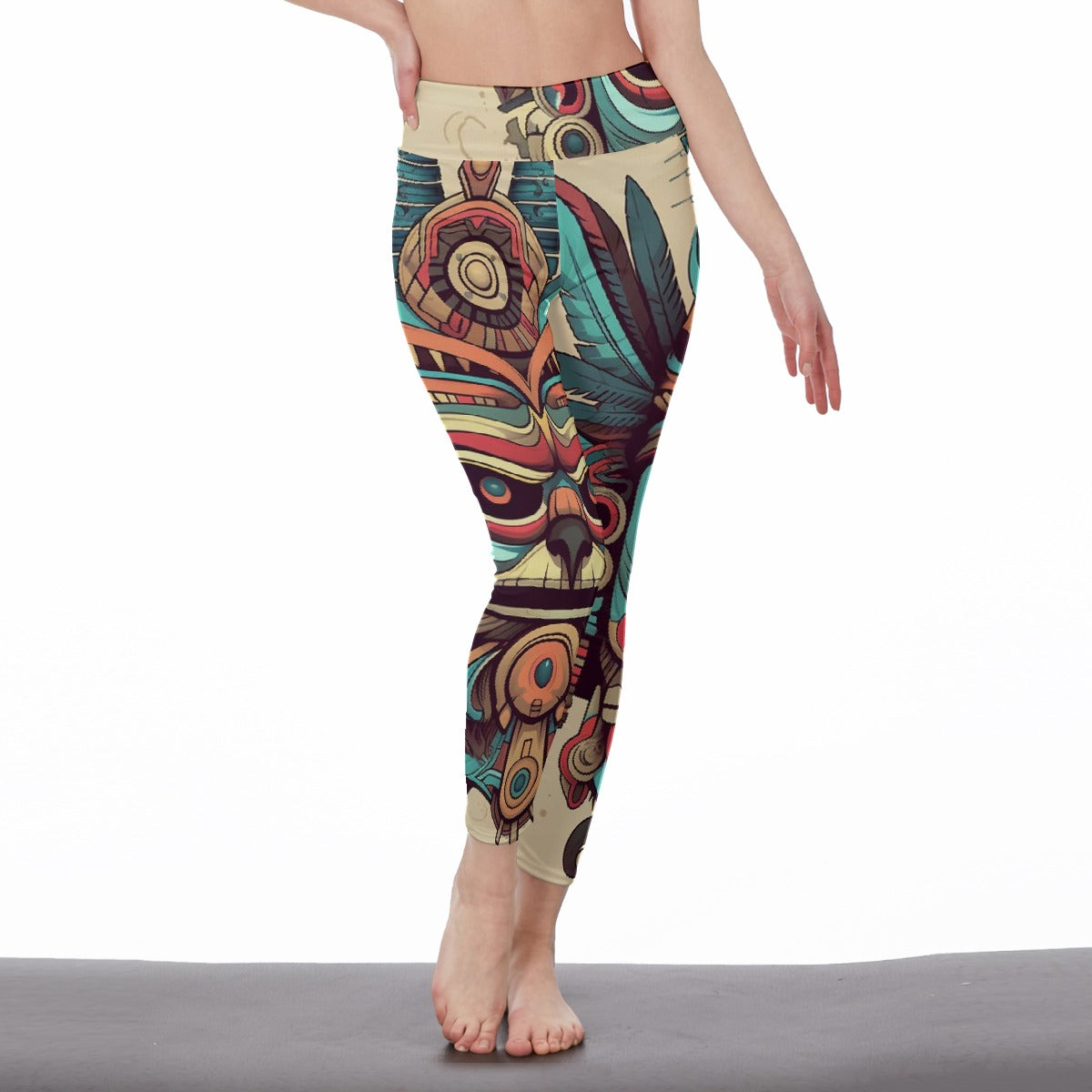 All-Over Print Women's High Waist Leggings | Side Stitch Closure