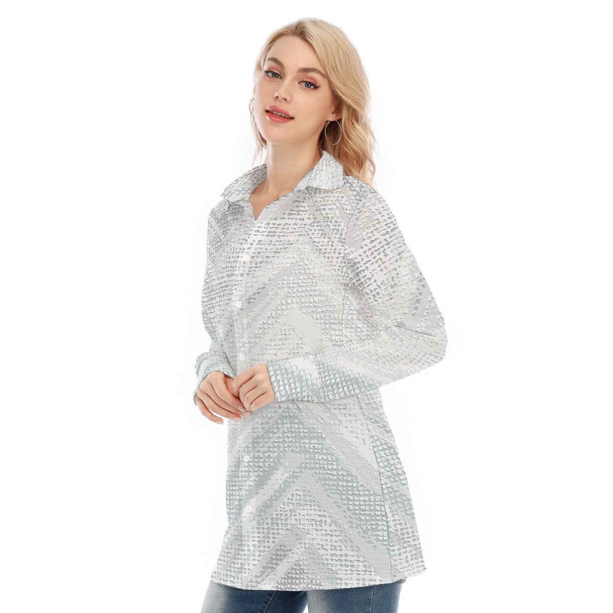 All-Over Print Women's Long Shirt