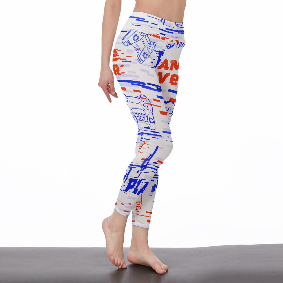 All-Over Print Women's High Waist Leggings | Side Stitch Closure