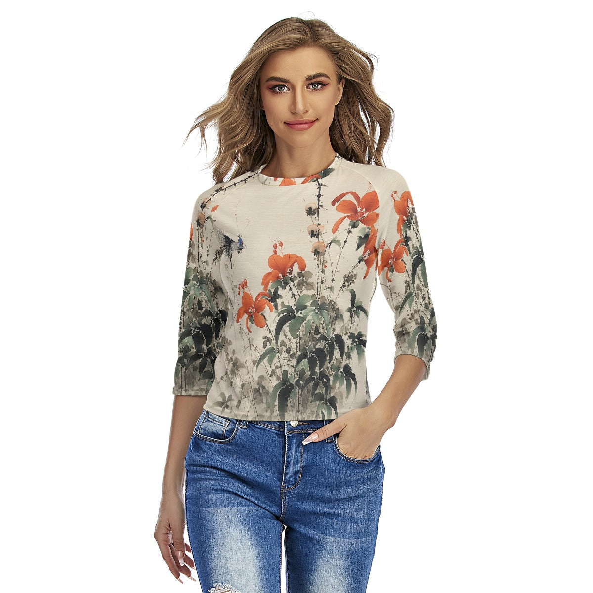 All-Over Print Women's Raglan Sleeves T-shirts