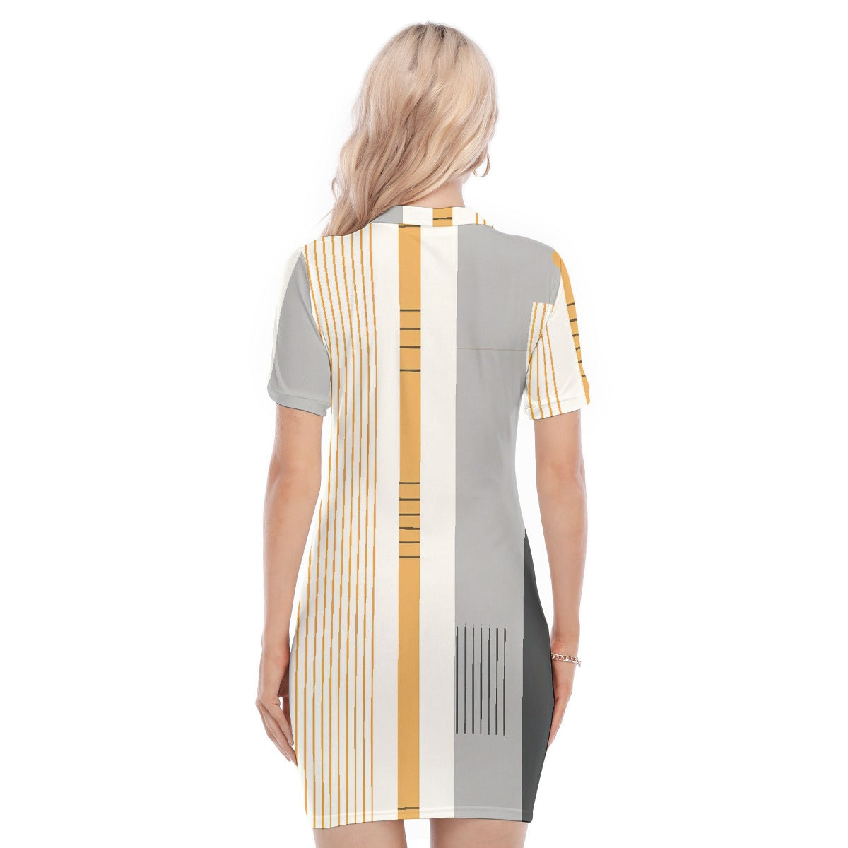 All-Over Print Women's Polo Collar Dress