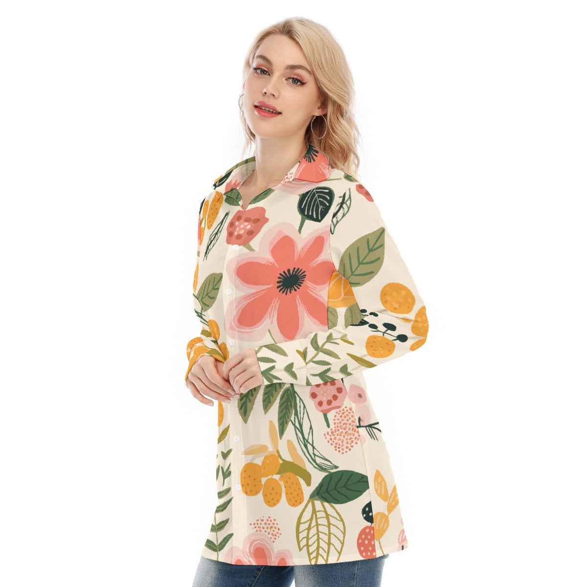 All-Over Print Women's Long Shirt