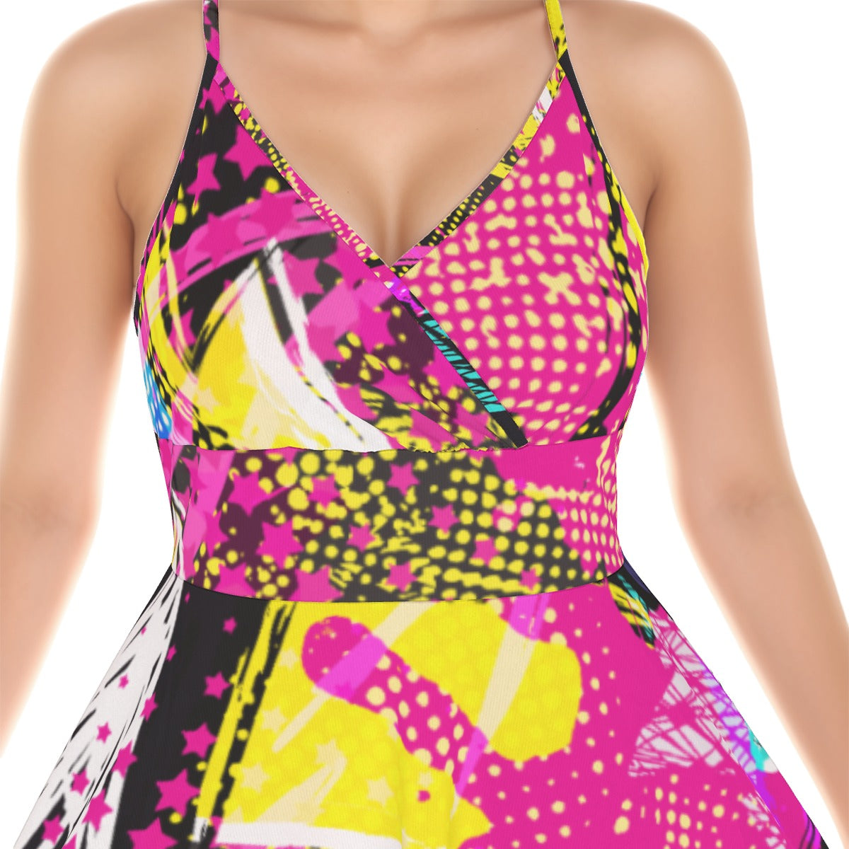 All-Over Print Women‘s Cross Cami Dress