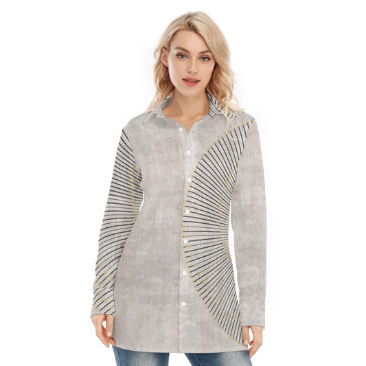 All-Over Print Women's Long Shirt