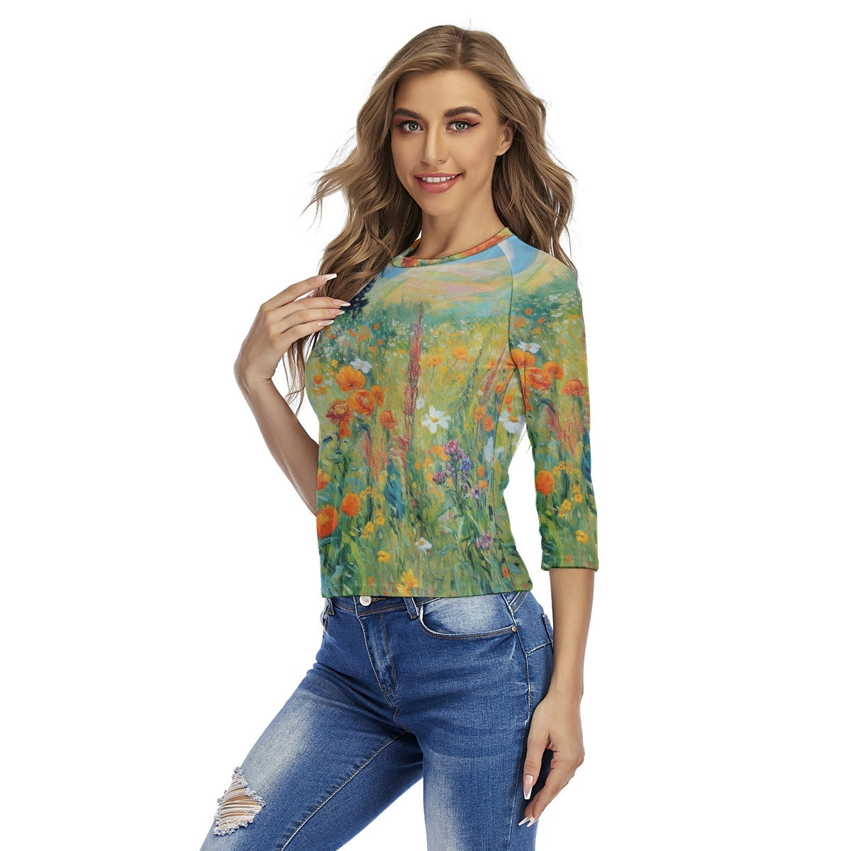 All-Over Print Women's Raglan Sleeves T-shirts