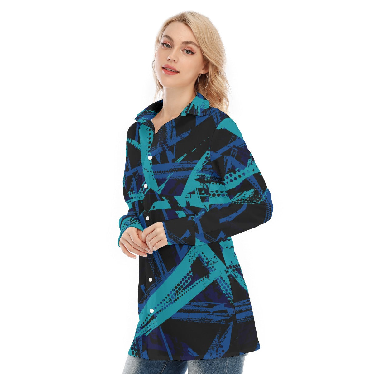 All-Over Print Women's Long Shirt