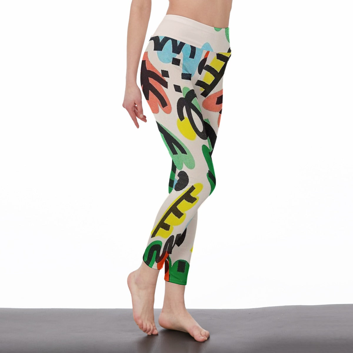 All-Over Print Women's High Waist Leggings | Side Stitch Closure