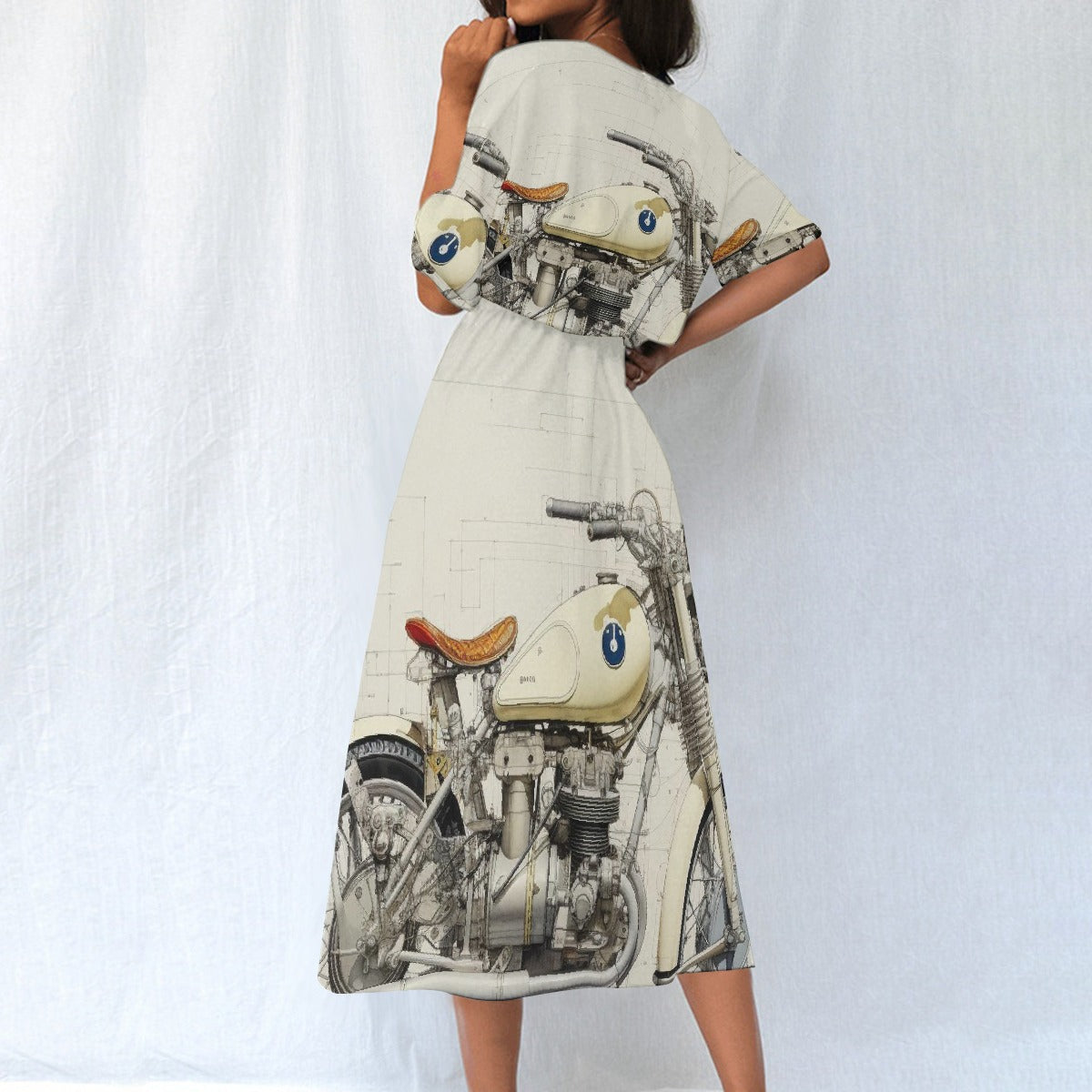 All-Over Print Women's Elastic Waist Dress