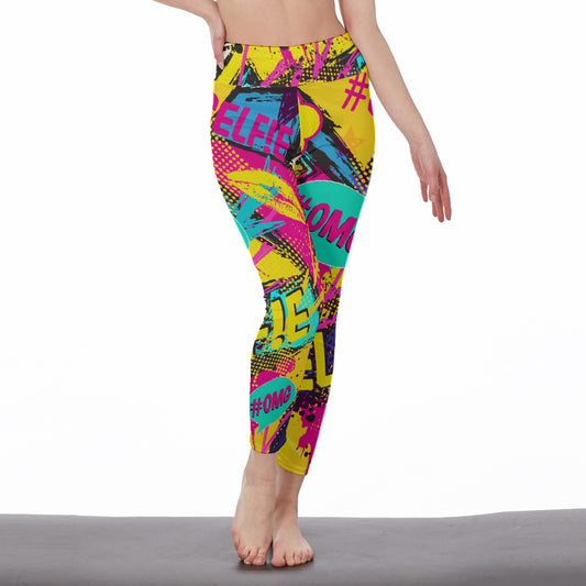 All-Over Print Women's High Waist Leggings | Side Stitch Closure