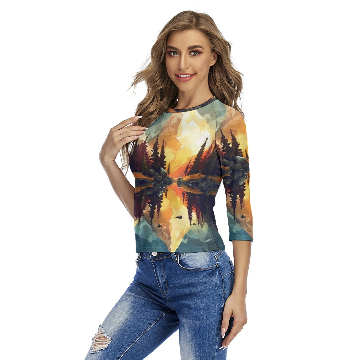 All-Over Print Women's Raglan Sleeves T-shirts