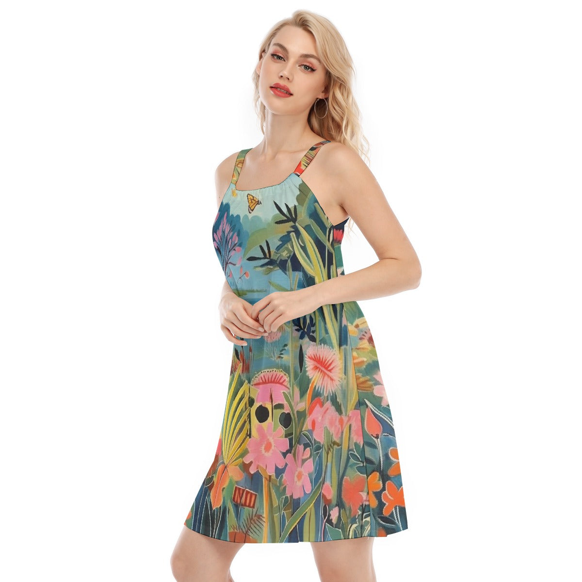 All-Over Print Women's O-neck Cami Dress