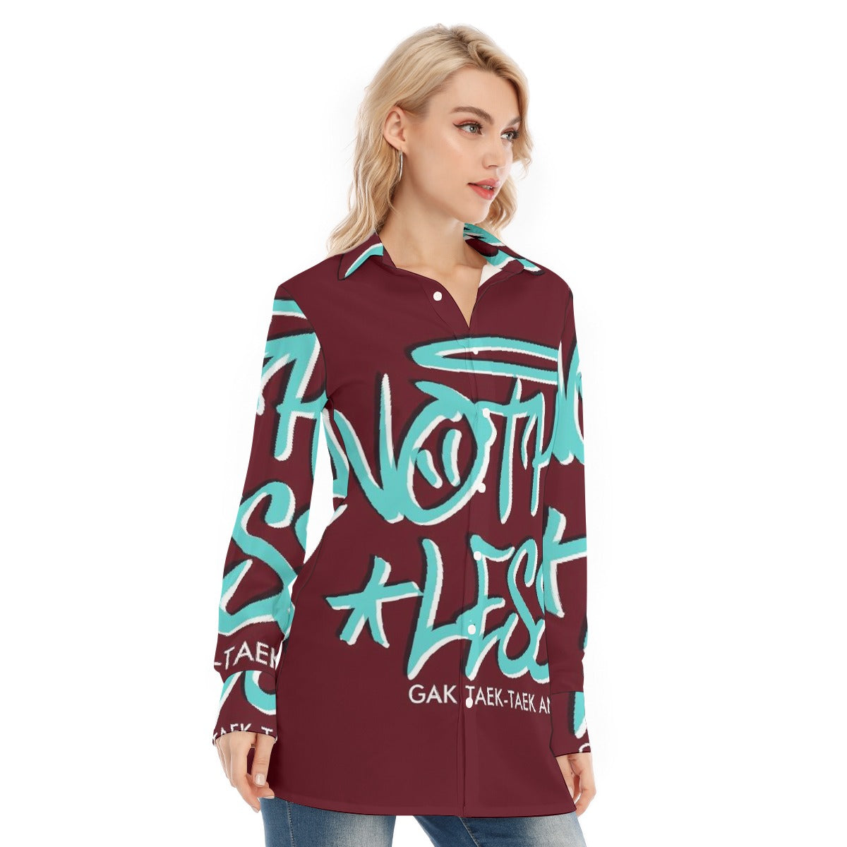 All-Over Print Women's Long Shirt