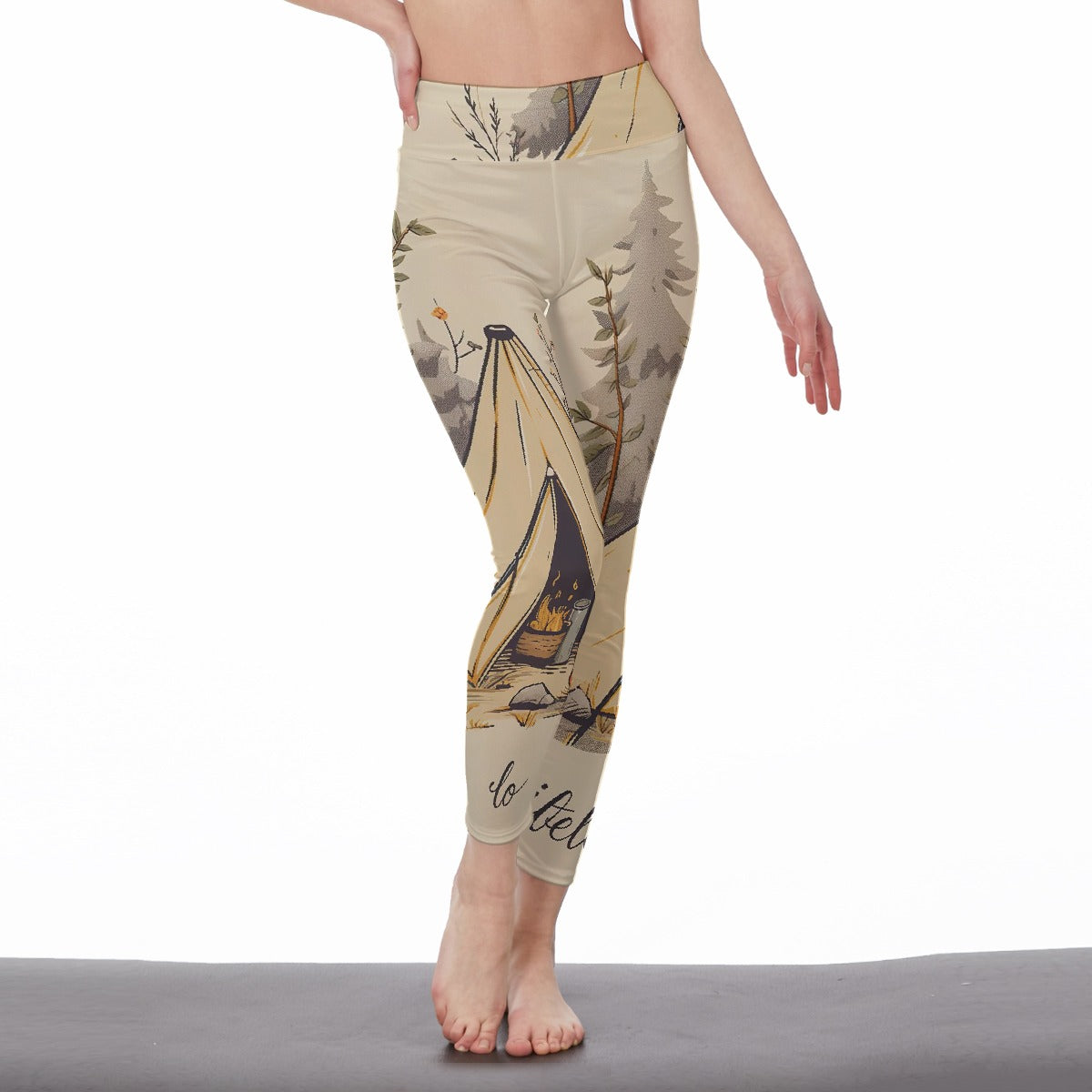 All-Over Print Women's High Waist Leggings | Side Stitch Closure