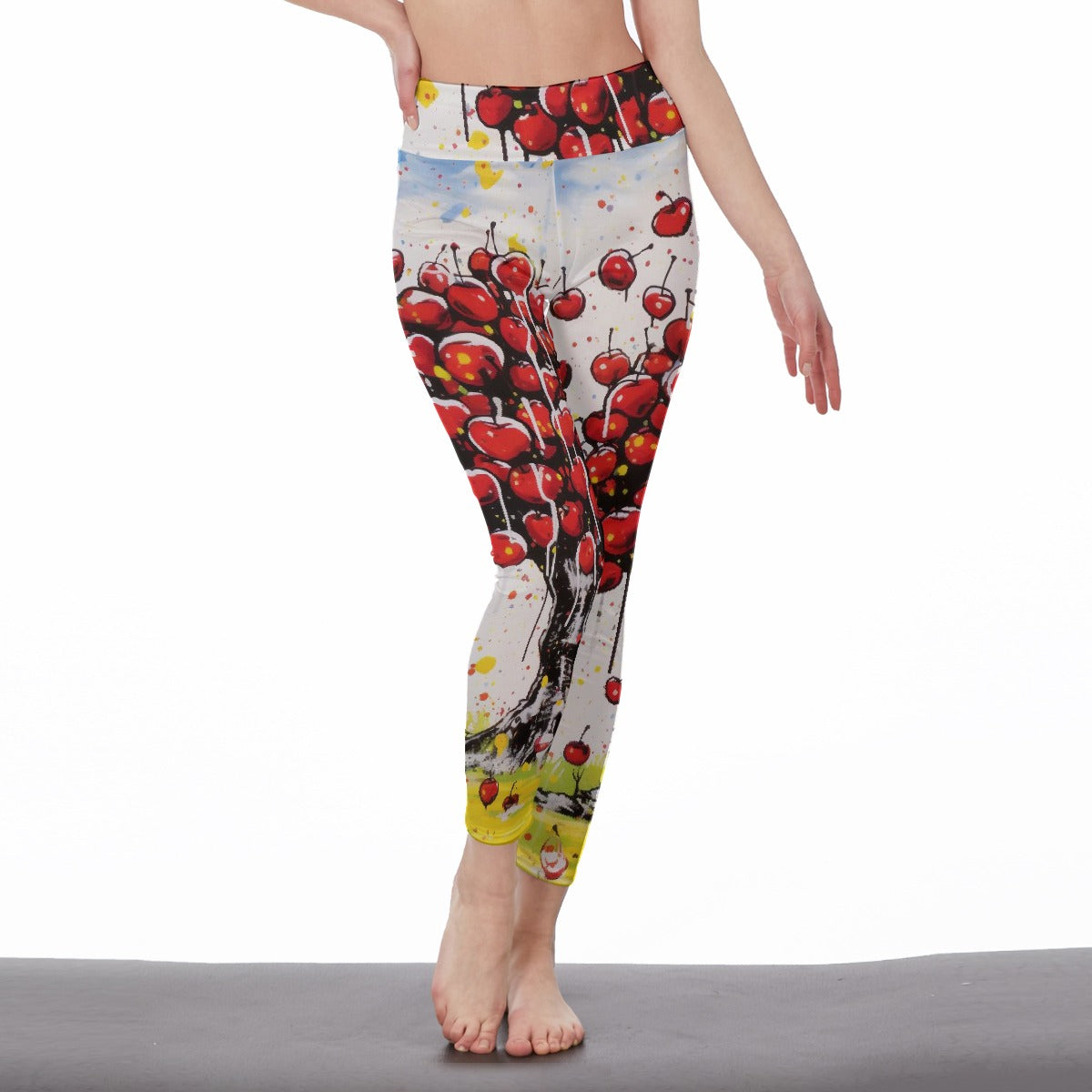 All-Over Print Women's High Waist Leggings | Side Stitch Closure