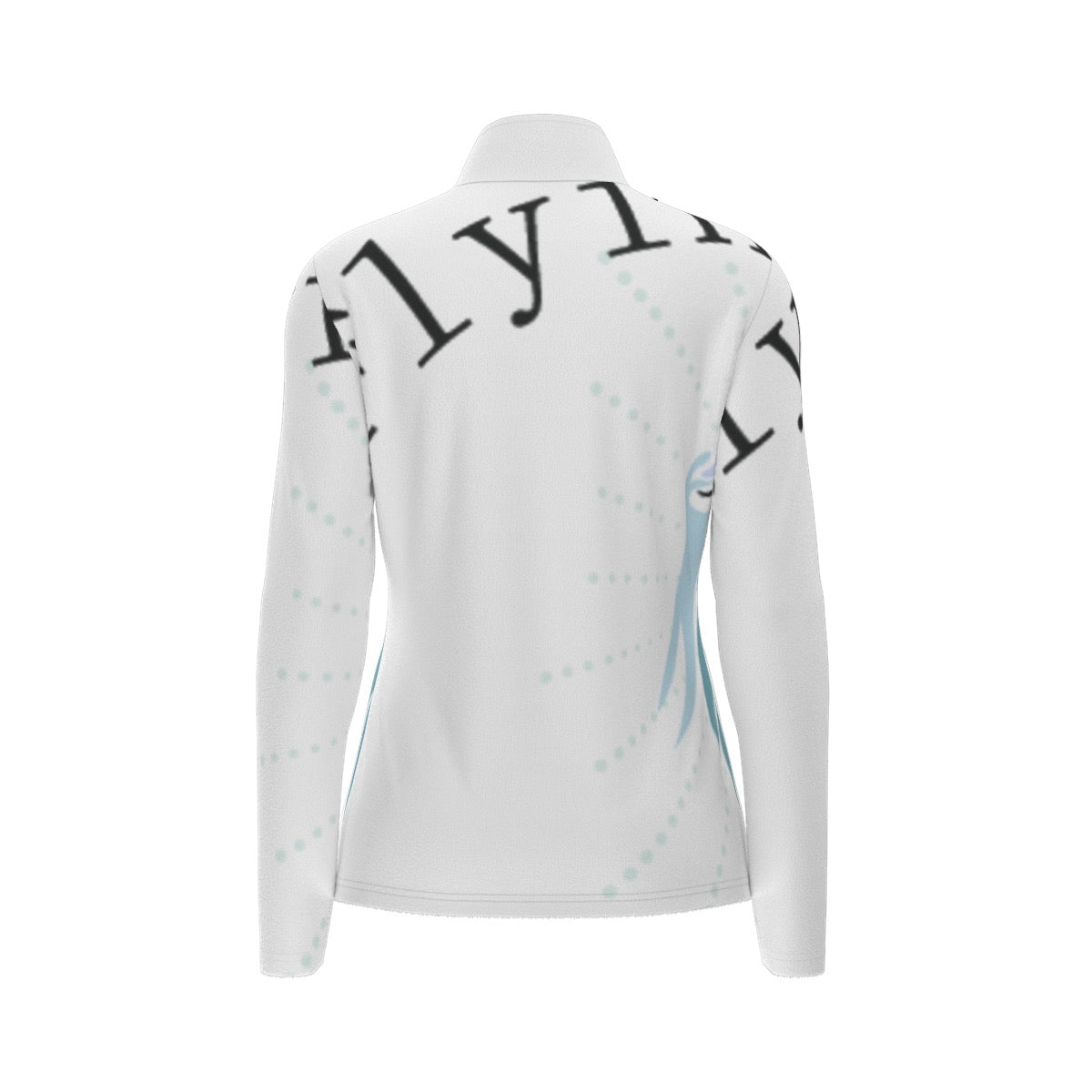 All-Over Print Women's Sports Collar Jersey With Long Sleeve