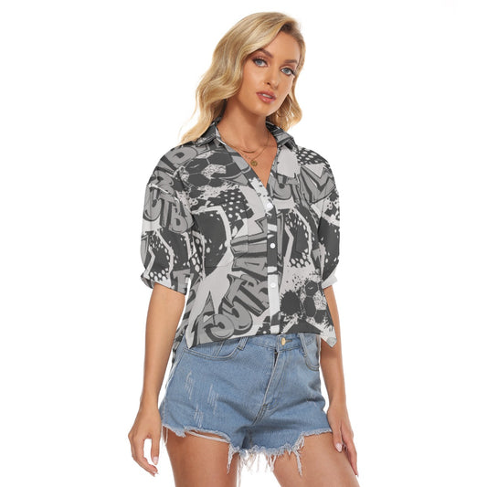 All-Over Print Women's V-neck Shirts