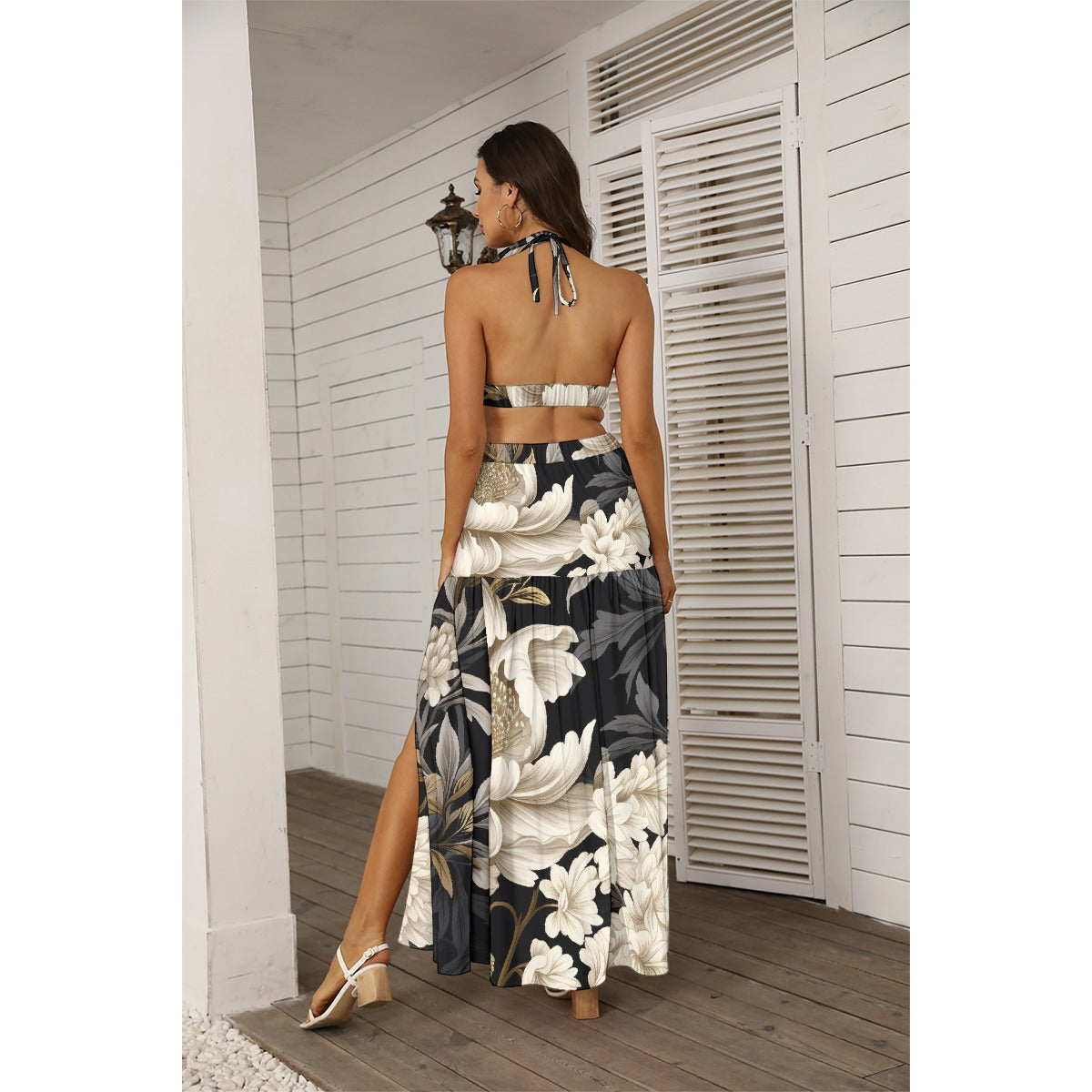 All-Over Print Women's Tie Back Wrap Dress