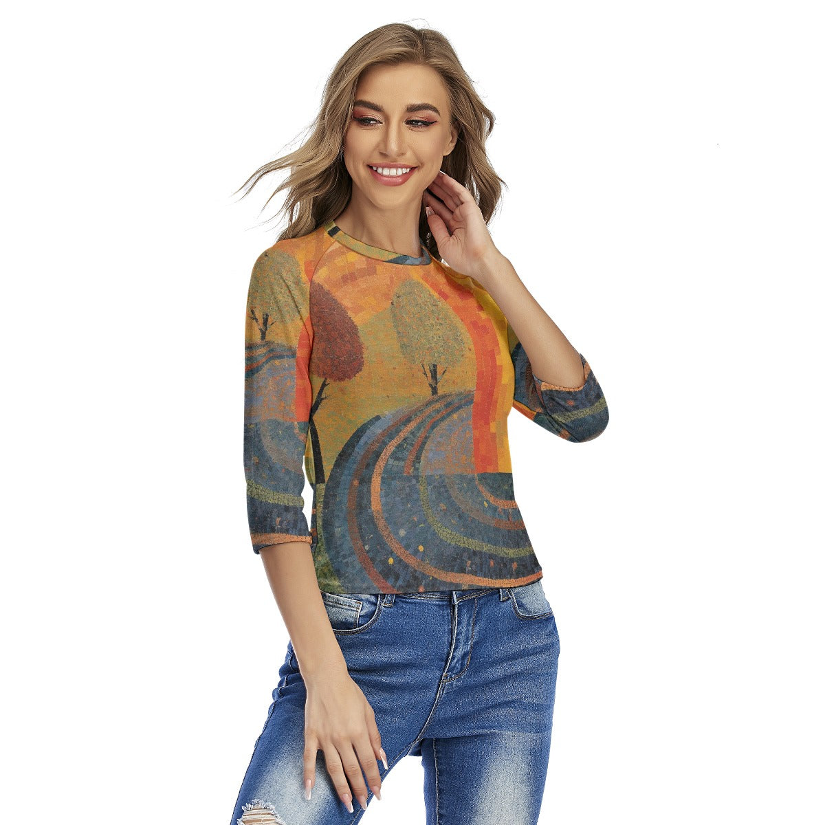 All-Over Print Women's Raglan Sleeves T-shirts