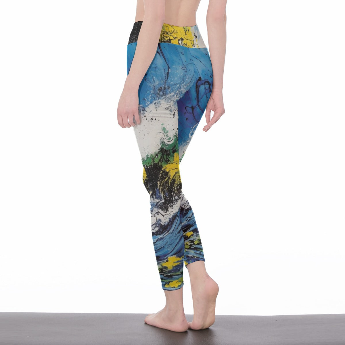 All-Over Print Women's High Waist Leggings | Side Stitch Closure