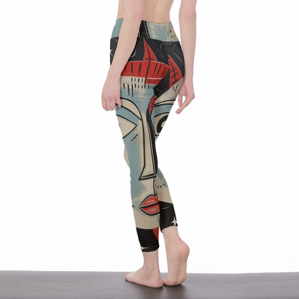 All-Over Print Women's High Waist Leggings | Side Stitch Closure