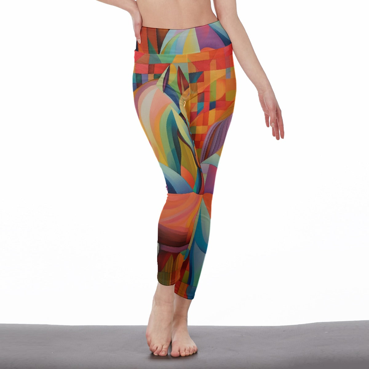 All-Over Print Women's High Waist Leggings | Side Stitch Closure