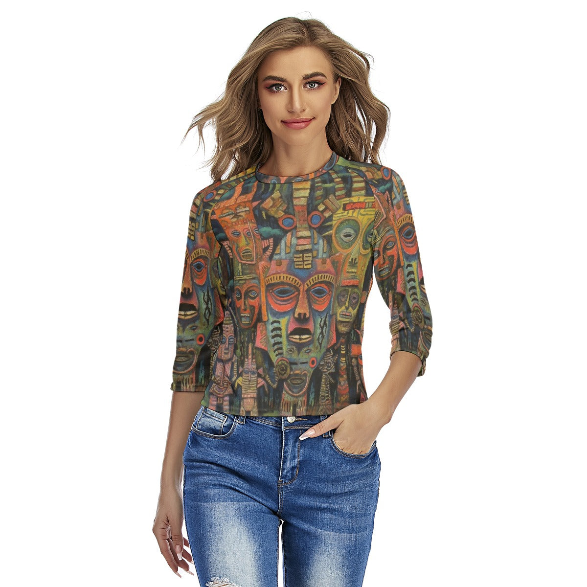 All-Over Print Women's Raglan Sleeves T-shirts