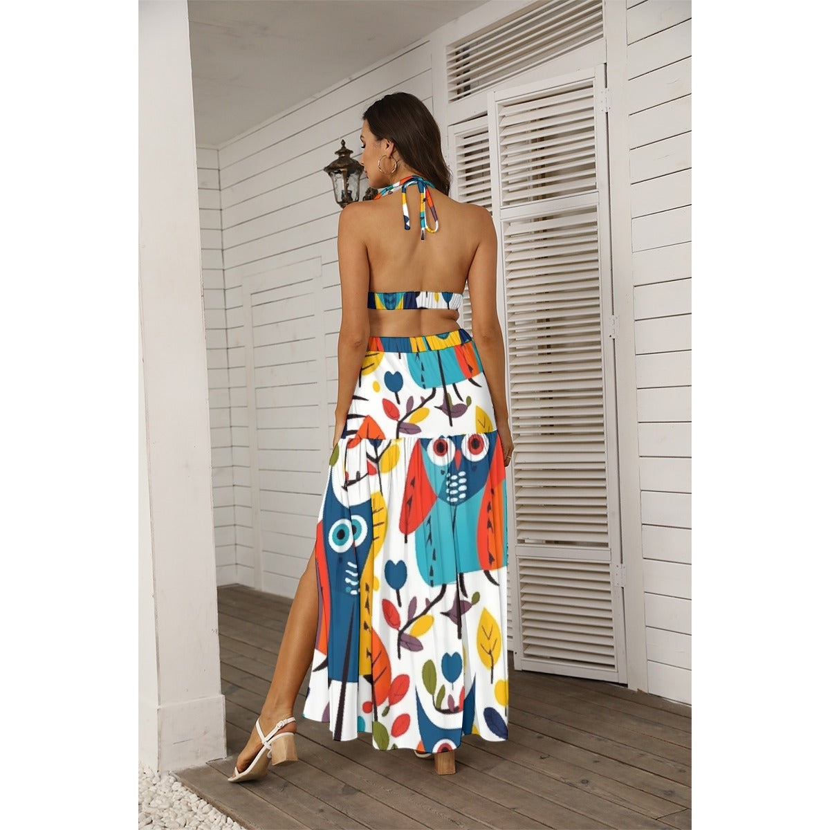 All-Over Print Women's Tie Back Wrap Dress