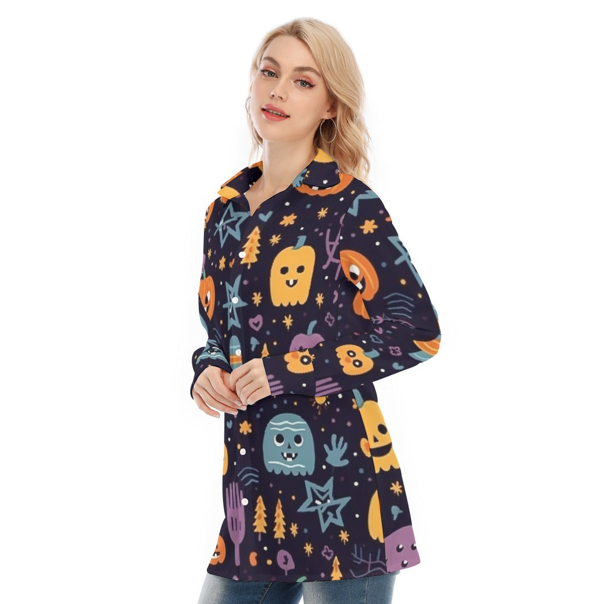 All-Over Print Women's Long Shirt