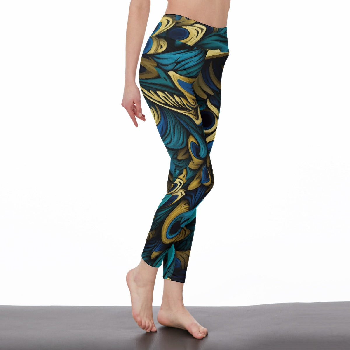 All-Over Print Women's High Waist Leggings | Side Stitch Closure