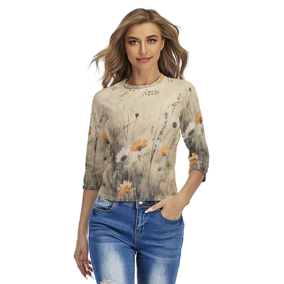 All-Over Print Women's Raglan Sleeves T-shirts