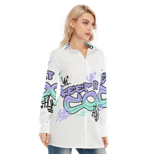 All-Over Print Women's Long Shirt